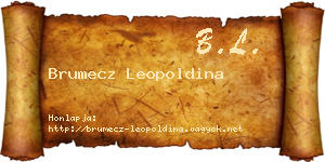 Brumecz Leopoldina névjegykártya